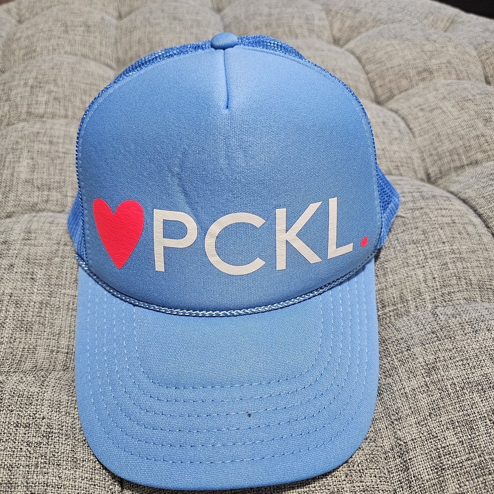 OTTO Blue and Pink Heart Trucker Hat